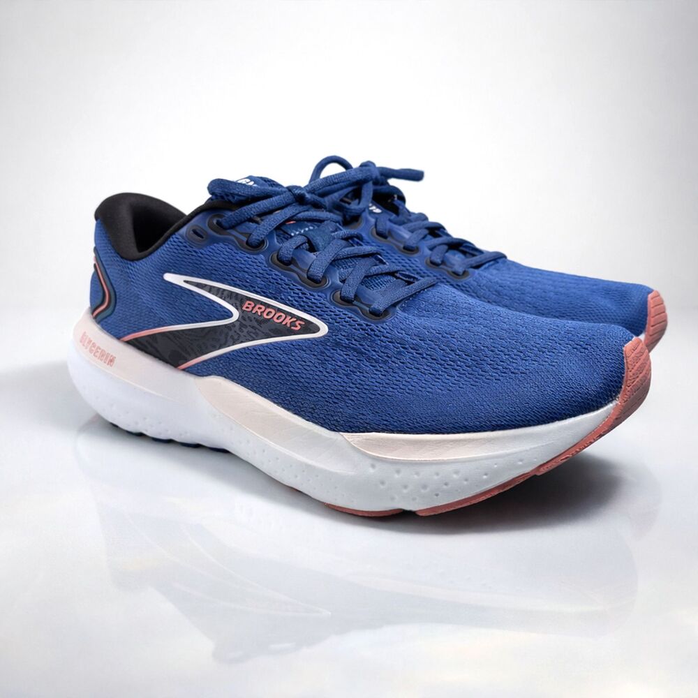 Brooks Running Shoes Women’s 9.5 B Blue Pink Cushioned Sneakers | Lightly Used